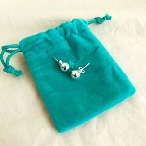 Tiffany Dupe Silver Ball Stud Earrings (8mm)